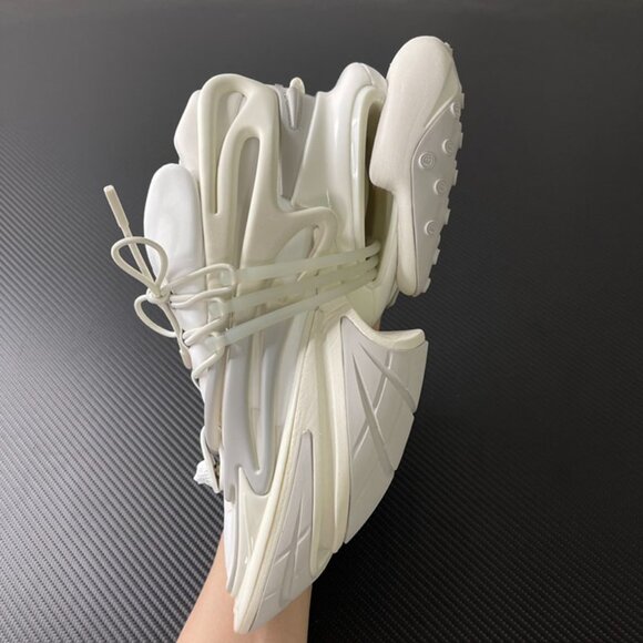 Balmain Unicorn Leather Low-Top White Loafers - Picture 5 of 9